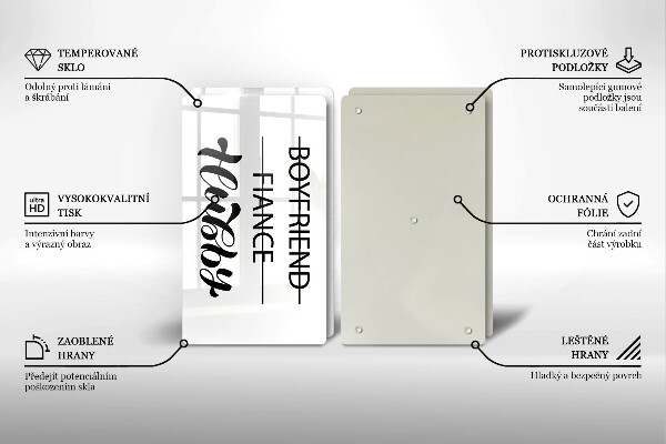 Ochrona na ścianę w kuchni Napis, sentencja, wzór