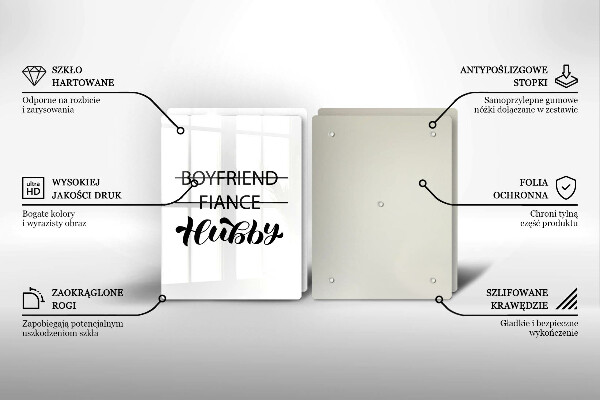 Ochrona na ścianę w kuchni Napis, sentencja, wzór