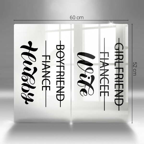 Ochrona na ścianę w kuchni Napis, sentencja, wzór