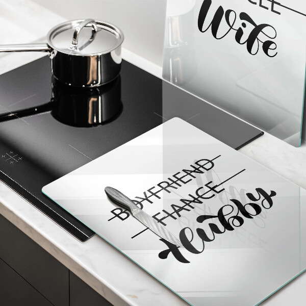 Ochrona na ścianę w kuchni Napis, sentencja, wzór