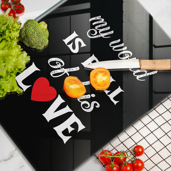 Osłona ściany przy kuchence gazowej Napis, sentencja