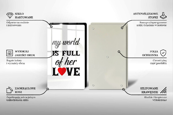 Osłona ściany przy kuchence gazowej Napis, sentencja