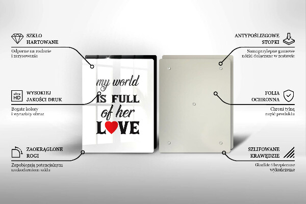 Osłona ściany przy kuchence gazowej Napis, sentencja