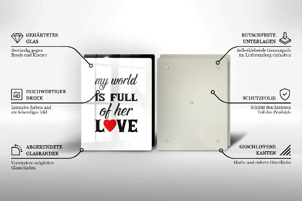 Osłona ściany przy kuchence gazowej Napis, sentencja