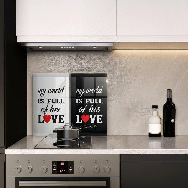 Osłona ściany przy kuchence gazowej Napis, sentencja