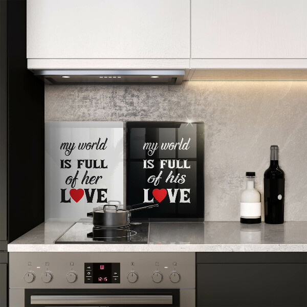 Osłona ściany przy kuchence gazowej Napis, sentencja