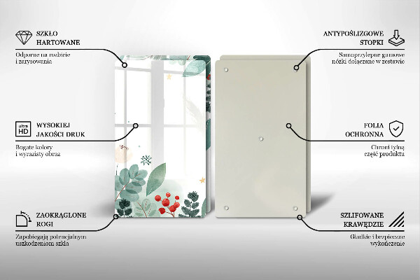 Osłona ściany przy kuchence gazowej Akwarele liście