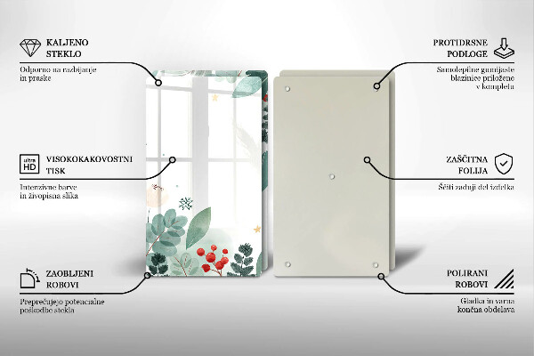 Osłona ściany przy kuchence gazowej Akwarele liście