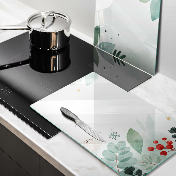 Osłona ściany przy kuchence gazowej Akwarele liście