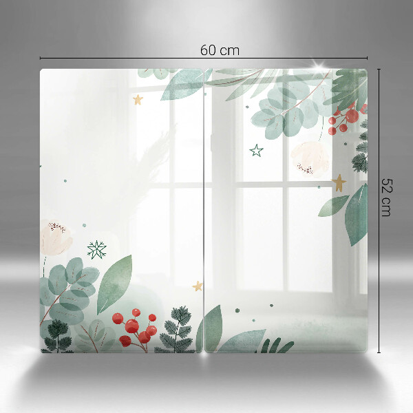 Osłona ściany przy kuchence gazowej Akwarele liście