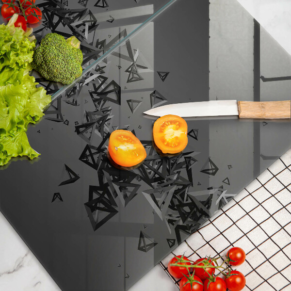 Osłona ściany przy kuchence gazowej Abstrakcja kształty 3D