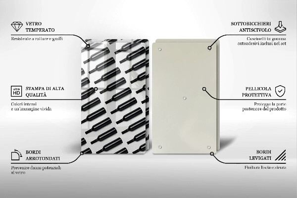 Panel ochronny do kuchni Czarne butelki wina