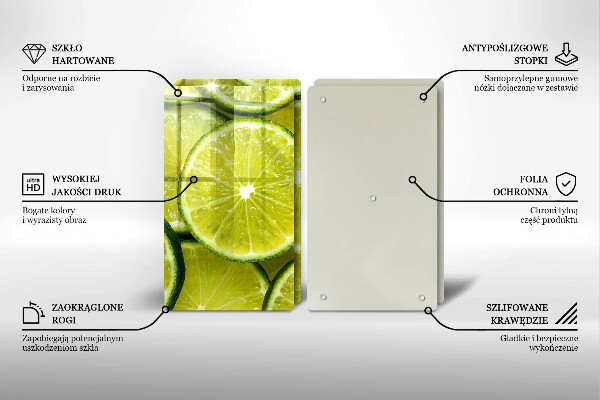 Osłona ściany przy kuchence gazowej Plasterki limonki