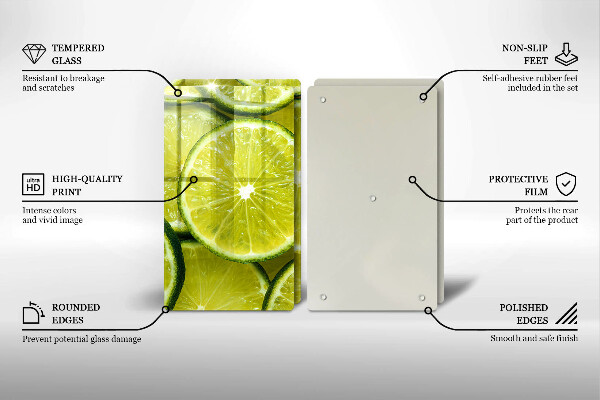 Osłona ściany przy kuchence gazowej Plasterki limonki