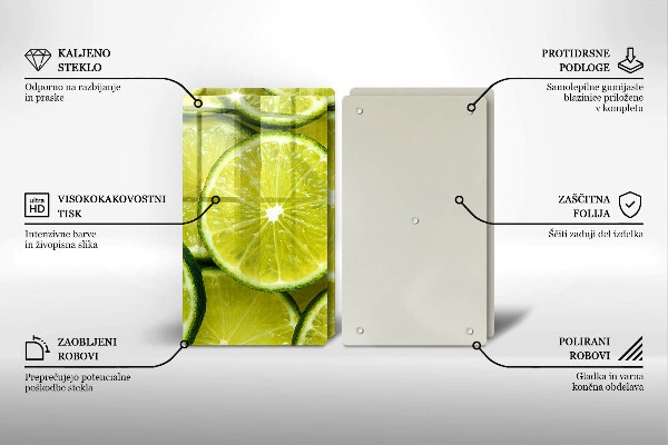 Osłona ściany przy kuchence gazowej Plasterki limonki