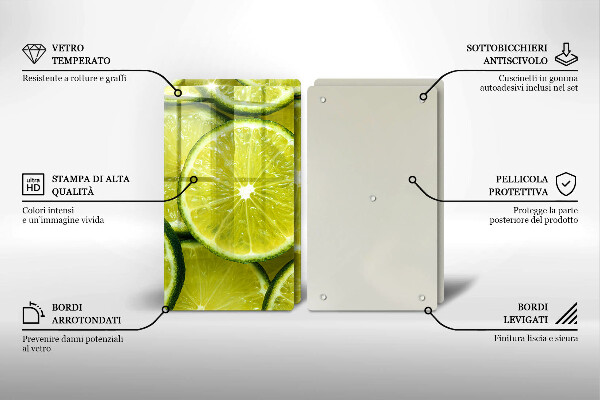 Osłona ściany przy kuchence gazowej Plasterki limonki