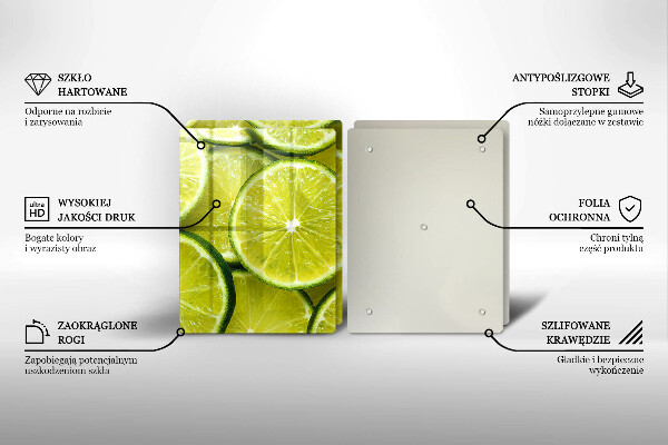 Osłona ściany przy kuchence gazowej Plasterki limonki