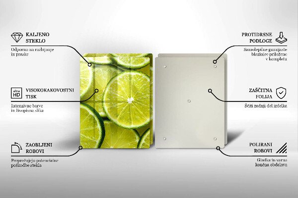 Osłona ściany przy kuchence gazowej Plasterki limonki