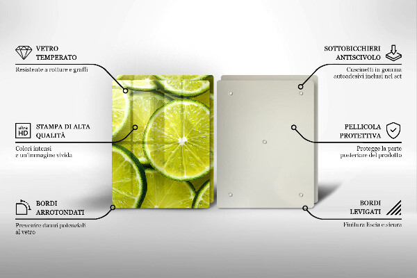 Osłona ściany przy kuchence gazowej Plasterki limonki