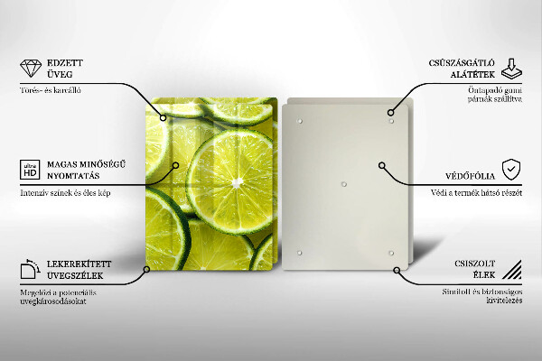 Osłona ściany przy kuchence gazowej Plasterki limonki
