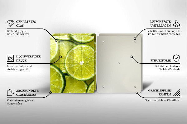 Osłona ściany przy kuchence gazowej Plasterki limonki