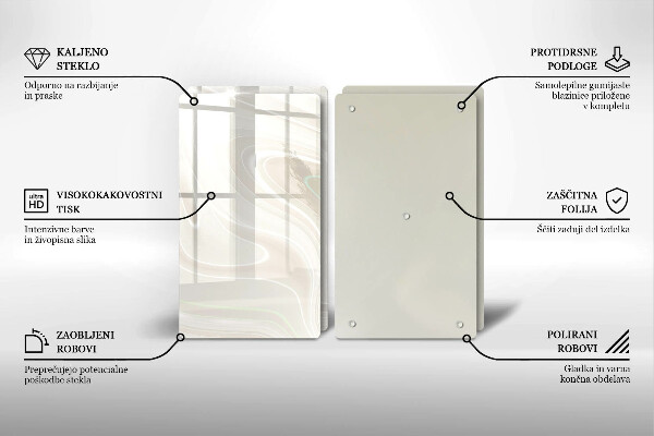 Osłona ściany przy kuchence gazowej Kremowa tekstura
