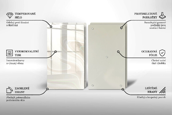 Osłona ściany przy kuchence gazowej Kremowa tekstura