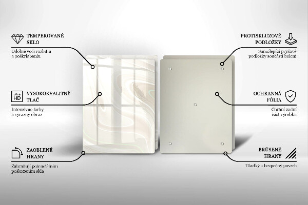 Osłona ściany przy kuchence gazowej Kremowa tekstura