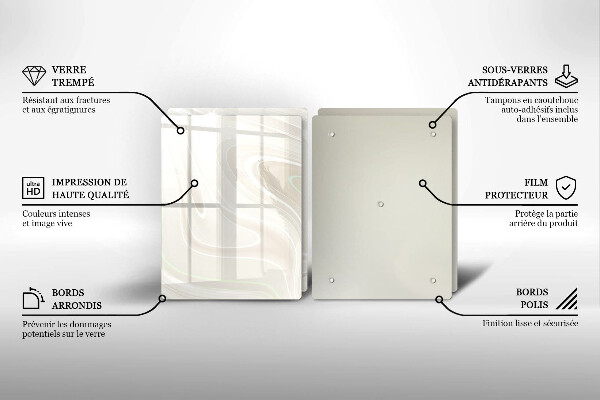 Osłona ściany przy kuchence gazowej Kremowa tekstura