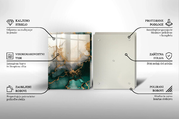 Osłona ściany przy kuchence gazowej Wielokolorowy marmur