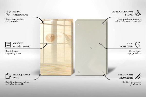 Osłona płyty indukcyjnej Drewniana deska