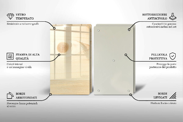 Osłona płyty indukcyjnej Drewniana deska