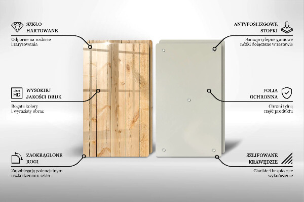 Osłona ściany przy kuchence gazowej Delikatne drewniane deski