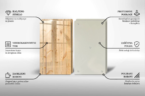 Osłona ściany przy kuchence gazowej Delikatne drewniane deski