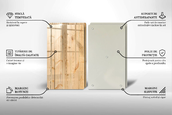 Osłona ściany przy kuchence gazowej Delikatne drewniane deski