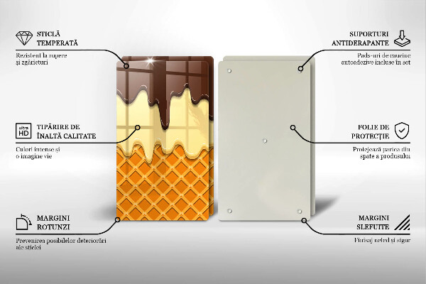 Panel ochronny do kuchni Ilustracja lody rożek
