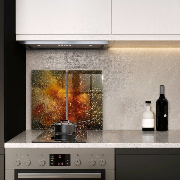 Osłona ściany przy kuchence gazowej Kolorowe przyprawy