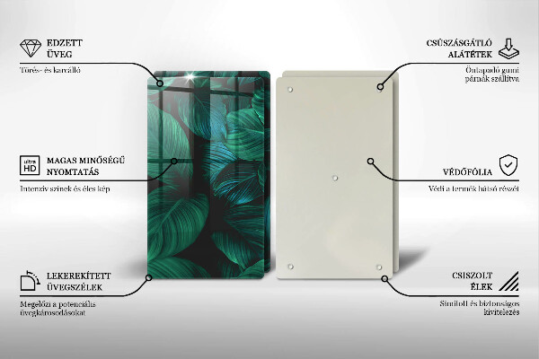 Osłona ściany przy kuchence gazowej Dżungla liście