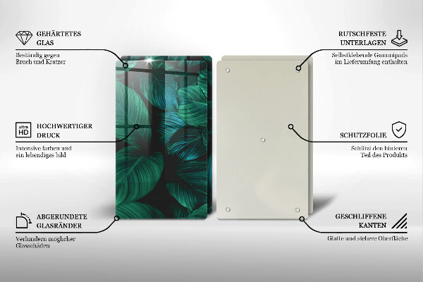 Osłona ściany przy kuchence gazowej Dżungla liście