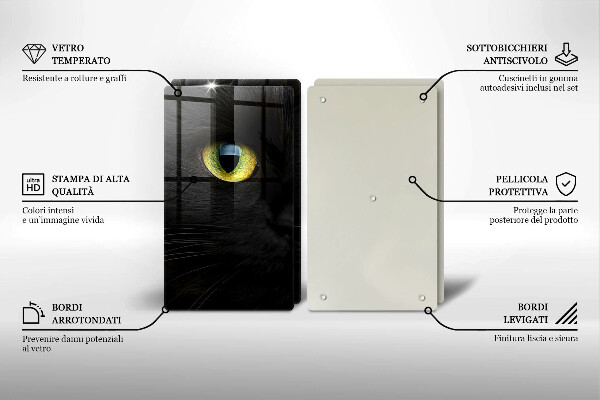 Osłona ściany przy kuchence gazowej Zwierzę kocie oczy