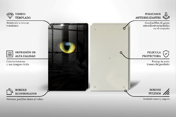 Osłona ściany przy kuchence gazowej Zwierzę kocie oczy