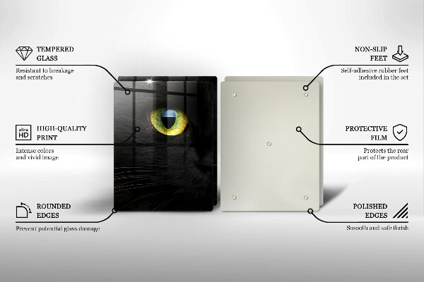 Osłona ściany przy kuchence gazowej Zwierzę kocie oczy