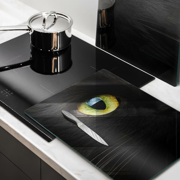 Osłona ściany przy kuchence gazowej Zwierzę kocie oczy