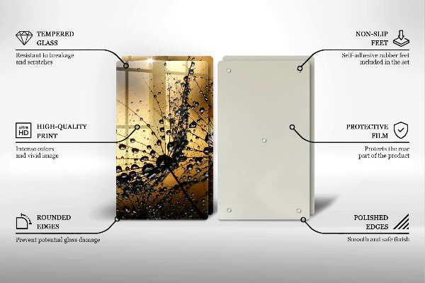 Osłona ściany przy kuchence gazowej Rosa i dmuchawce