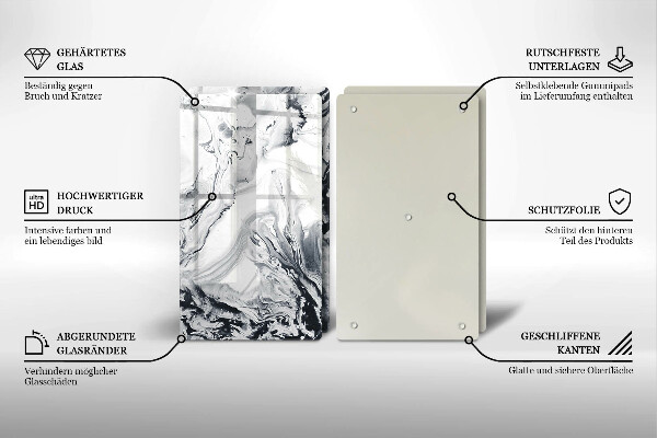 Osłona ściany przy kuchence gazowej Abstrakcja tusz