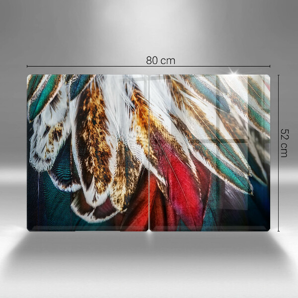 Osłona ściany przy kuchence gazowej Boho pióra ptaka