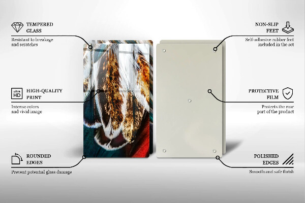 Osłona ściany przy kuchence gazowej Boho pióra ptaka