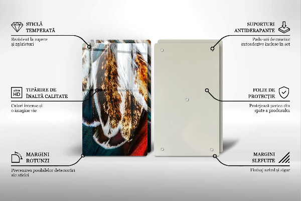 Osłona ściany przy kuchence gazowej Boho pióra ptaka