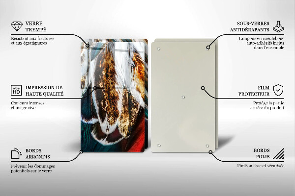 Osłona ściany przy kuchence gazowej Boho pióra ptaka