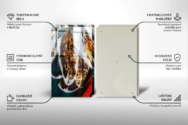 Osłona ściany przy kuchence gazowej Boho pióra ptaka